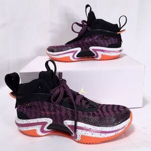 Nike Air Jordan XXXVI GS Shoes Youth 5Y Women 6.5 Black Purple White Sneaker Gym
